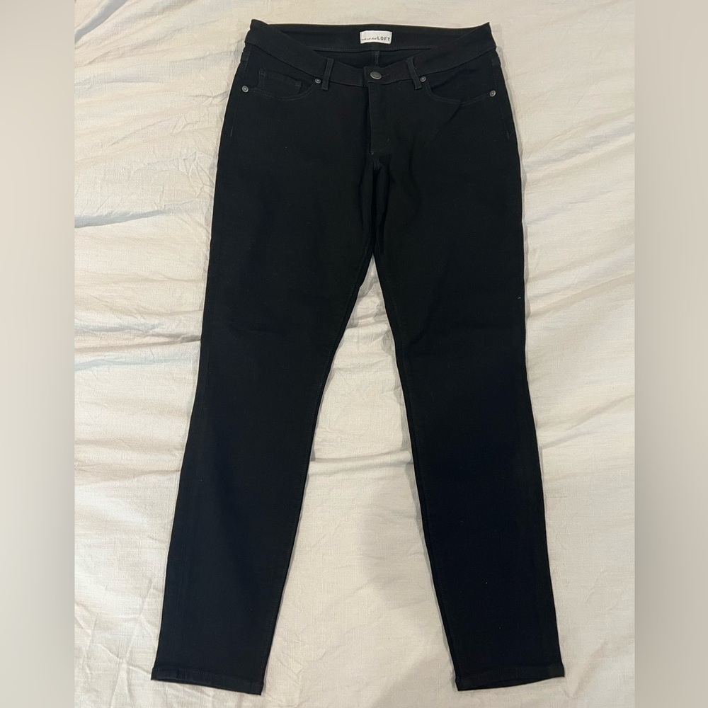 LOFT skinny jeans, black size 8
